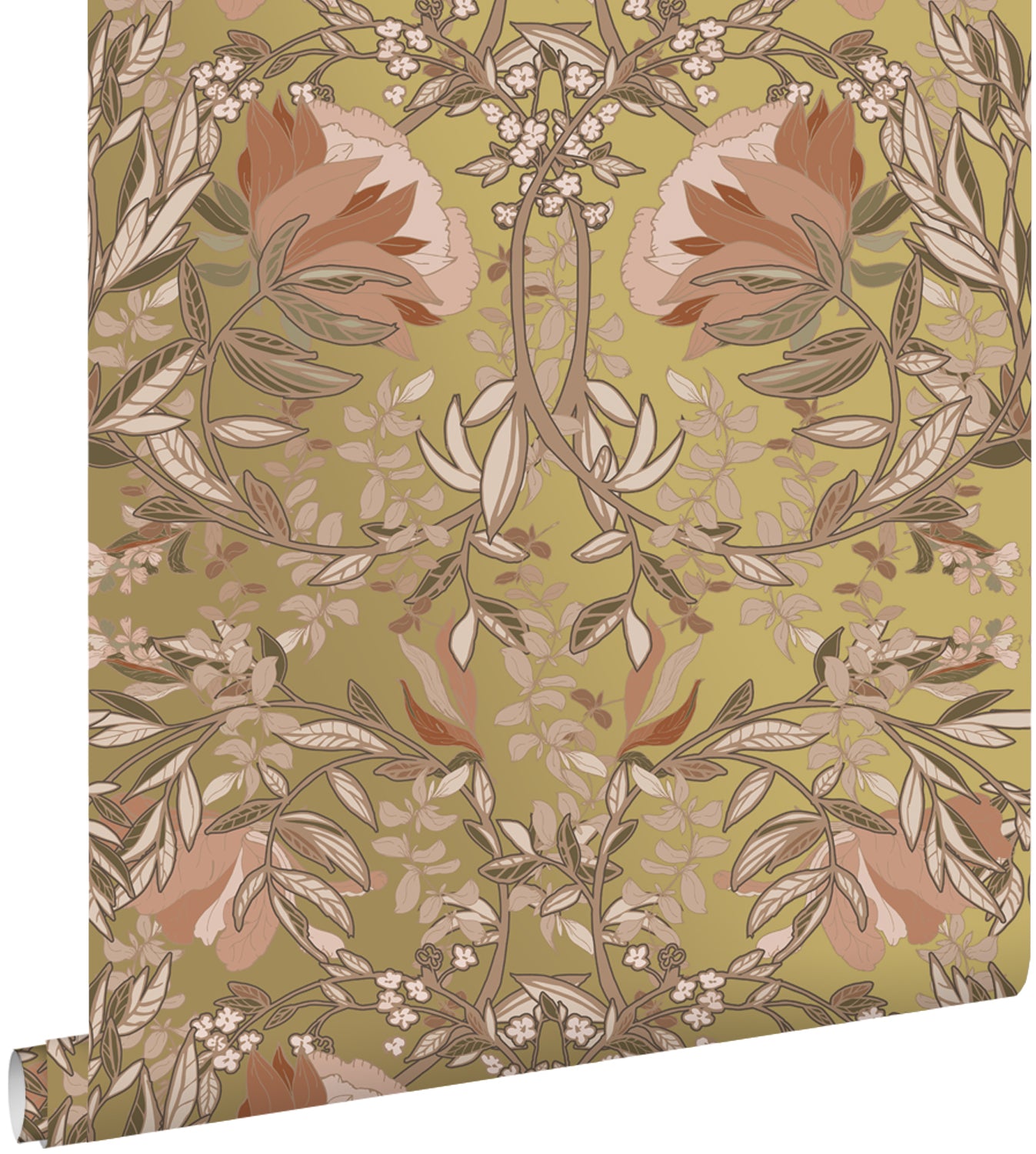 ESTAhome behang vintage bloemen in art nouveau stijl goud 53 cm x 10.0