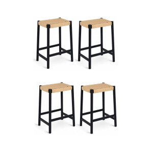 Furnhouse barkruk Ida – Zwart – Set van 4