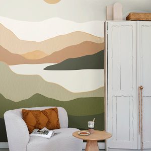 ESTAhome fotobehang woestijn landschap donkergroen en terracotta – 250 ESTAhome fotobehang woestijn landschap donkergroen en terracotta – 250