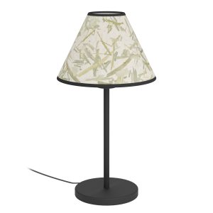 EGLO tafellamp Oxpark – e27 – 41,5 cm – zwart/wit/groen – bamboe EGLO tafellamp Oxpark – e27 – 41,5 cm – zwart/wit/groen – bamboe