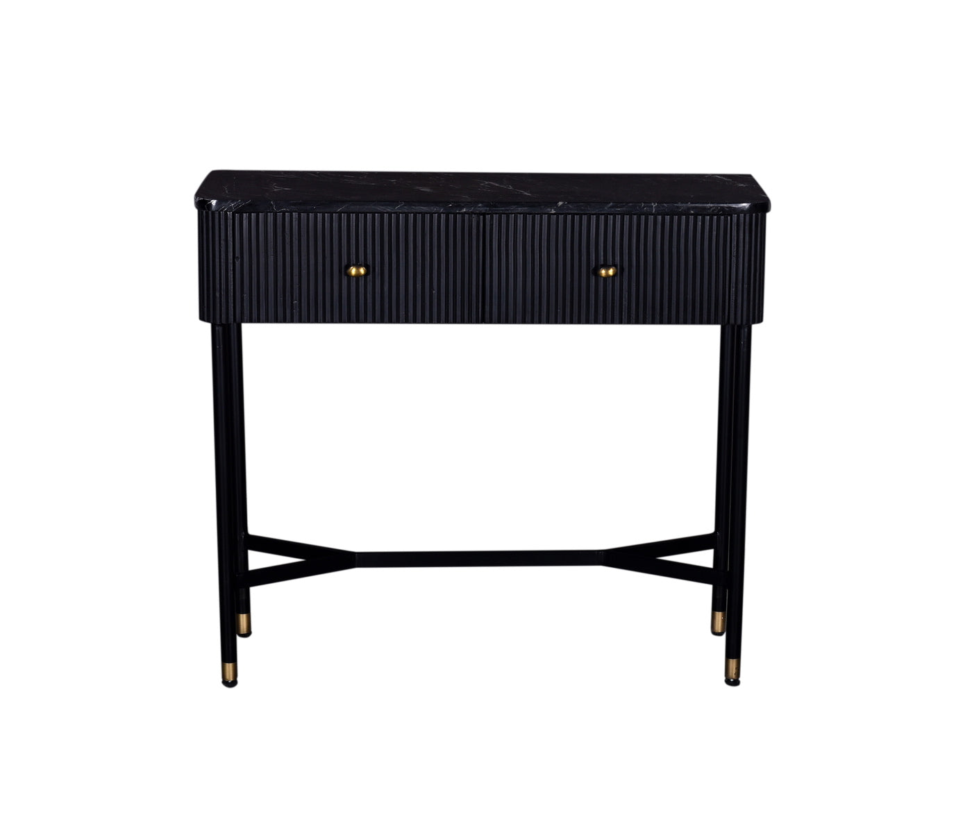 Giga Meubel Halkastje - Zwart Marmer - 90x33x80cm