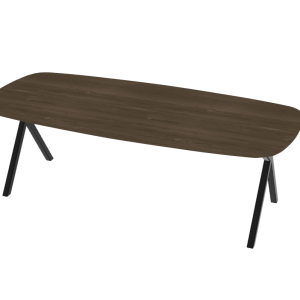 Firma Hout & Staal eettafel Deens Ovaal XY recht – deer brown – 300*10