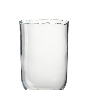J-Line windlicht Onregelmatige Rand – glas – transparant – small J-Line windlicht Onregelmatige Rand – glas – transparant – small