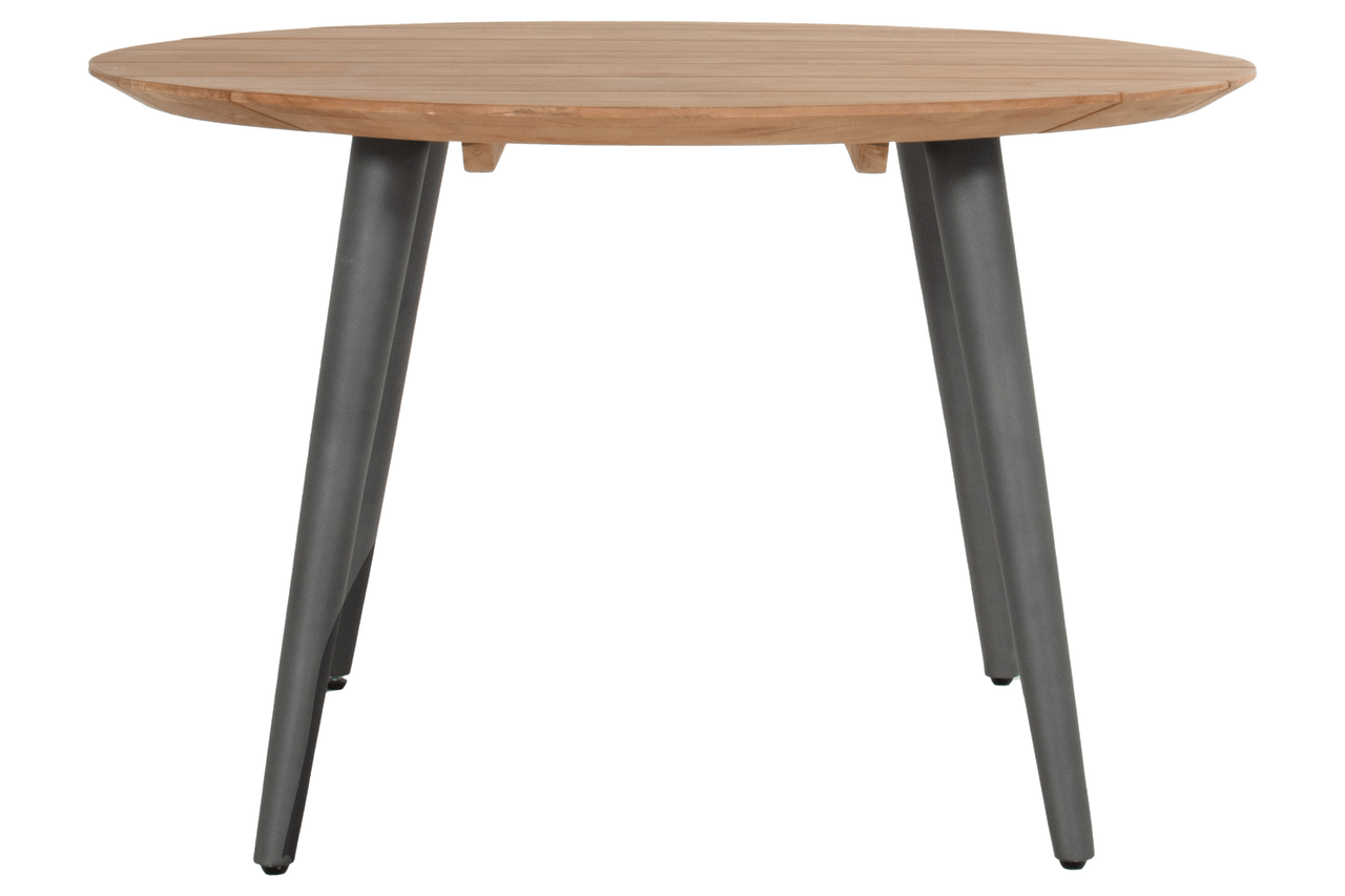 Hartman Tuintafel Sophie Studio - Naturel/Zwart Teakhout - Ø120x77cm