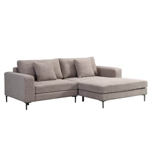 HOME DELUXE Bank BELLANO Beige M 238 x 188 x 94 cm – Ottomane: rechts
