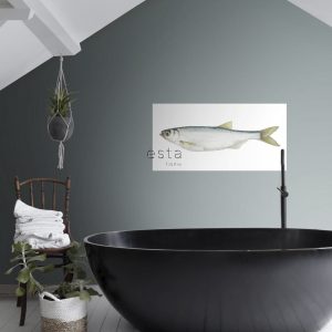 ESTAhome muursticker vis geel en blauw – 97 x 48.5 cm – 159038 ESTAhome muursticker vis geel en blauw – 97 x 48.5 cm – 159038