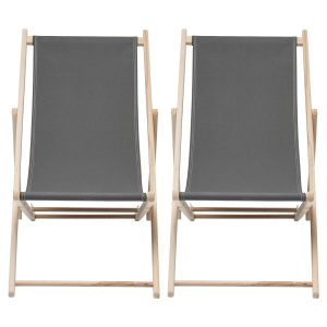 Kare Design Ligstoelen Easy Summer grijs 2/set