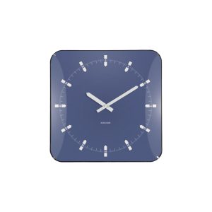 Karlsson wandklok Sucinto Dome Square – blauw – Ø35cm
