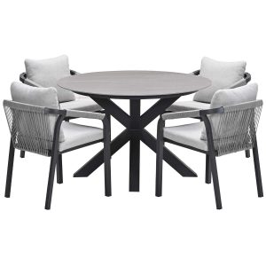 Garden Impressions tuinset Tarera – Duuk – taupe – Ø120 cm – 5-delig