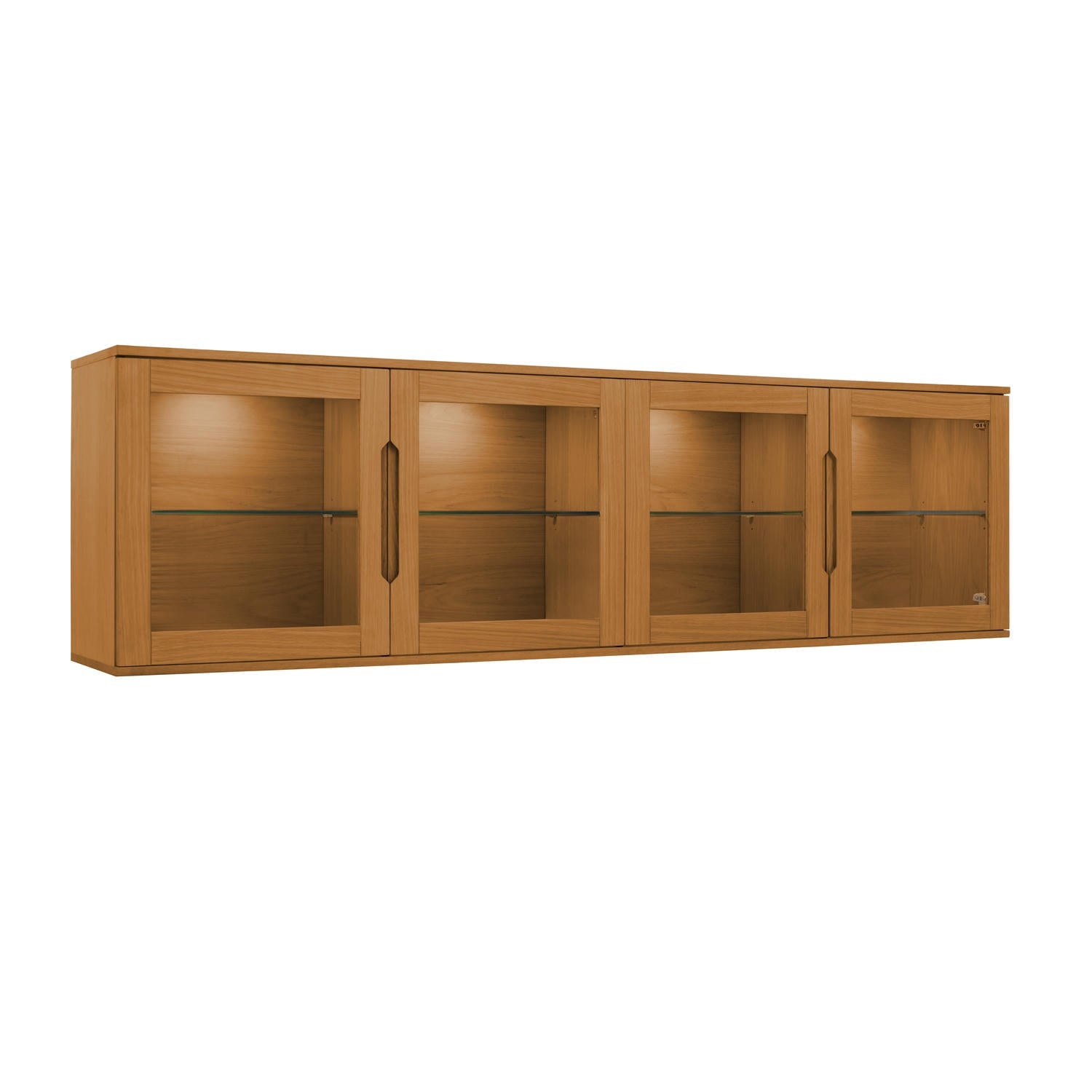 Furnhouse 4-deurs wandkast Kerteminde - Natuurlijk eikenhout - MDF, Ei