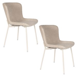 Housecraft Living Marion Eetkamerstoelen Off -White – Set van 2