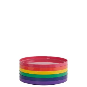 Heller Max Borden set 6-delig – Ø248mm – H 25mm – Regenboog Heller Max Borden set 6-delig – Ø248mm – H 25mm – Regenboog
