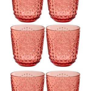 J-Line glas – kunststof – rood – doos van 6 J-Line glas – kunststof – rood – doos van 6