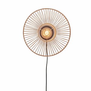 GOOD&MOJO wandlamp Hokkaido – bruin – Ø50cm