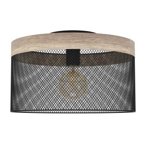 EGLO plafondlamp Kilnsdale – e27 – ø 38 cm – zwart/bruin EGLO plafondlamp Kilnsdale – e27 – ø 38 cm – zwart/bruin