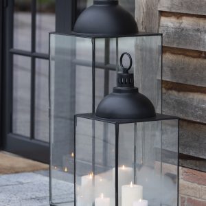 J-Line lantaarn Hagrid – glas/ijzer – zwart – large J-Line lantaarn Hagrid – glas/ijzer – zwart – large