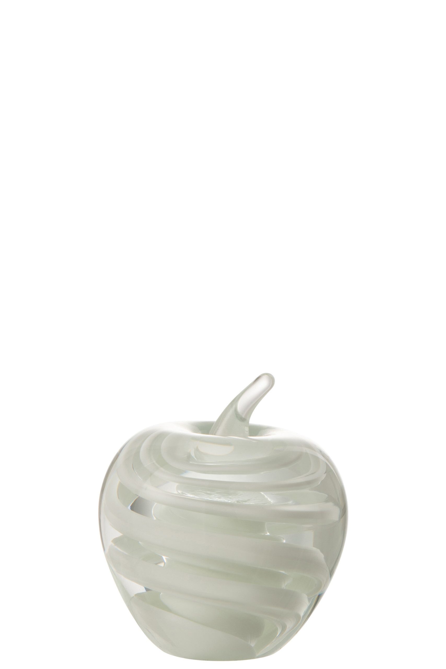 J-Line presse-papier Appel - glas - wit - small