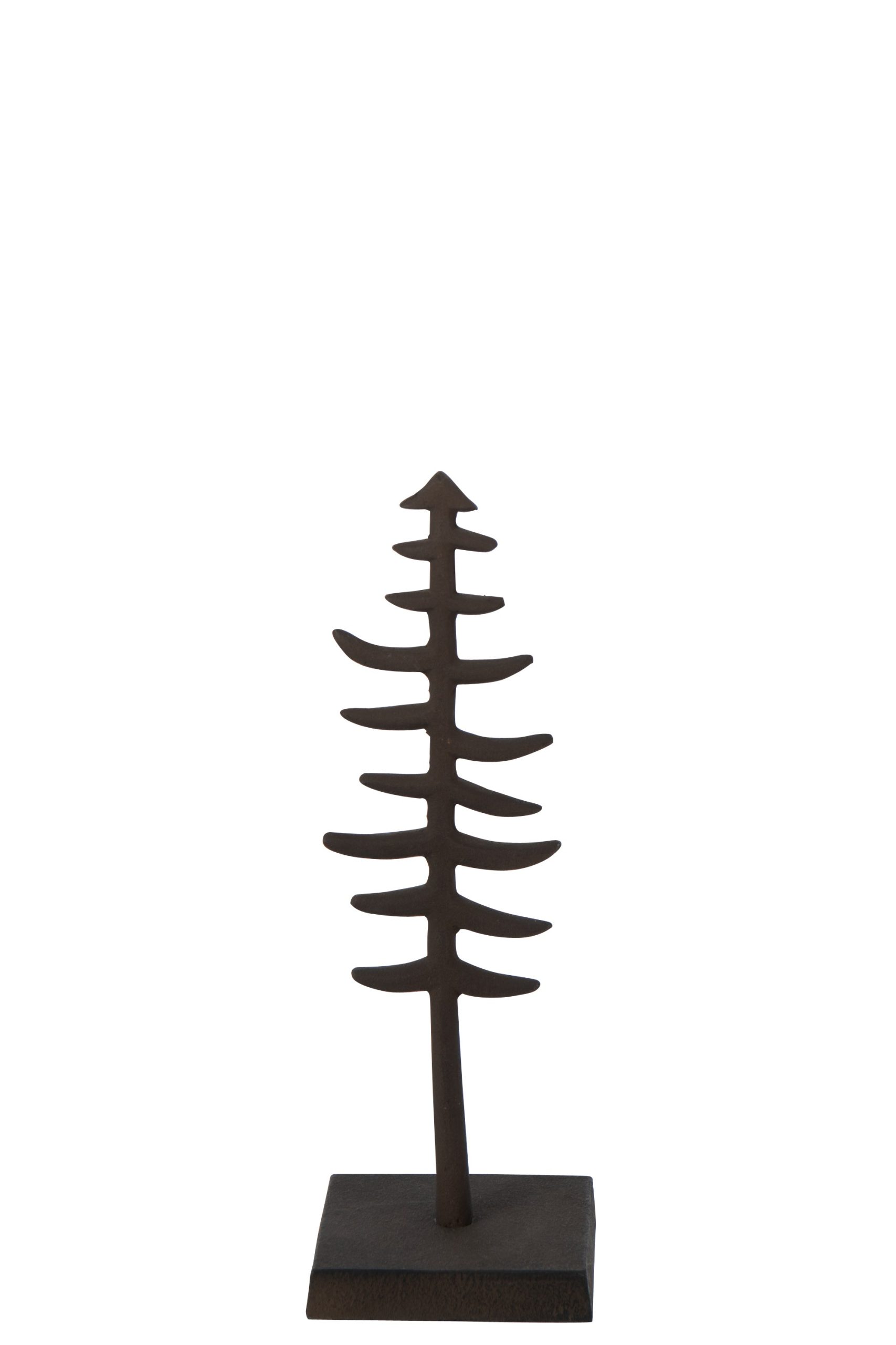 J-Line decoratie Kerstboom - aluminium - bruin - small