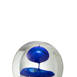 J-Line presse-papier Bel – glas – blauw – large J-Line presse-papier Bel – glas – blauw – large