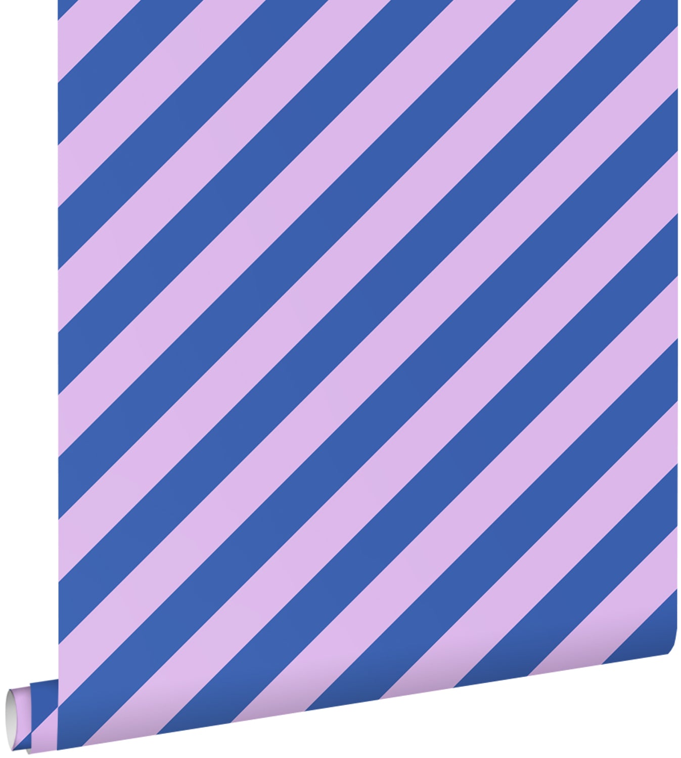 ESTAhome behang strepen lila paars en koningsblauw - 53 cm x 10.05 m -