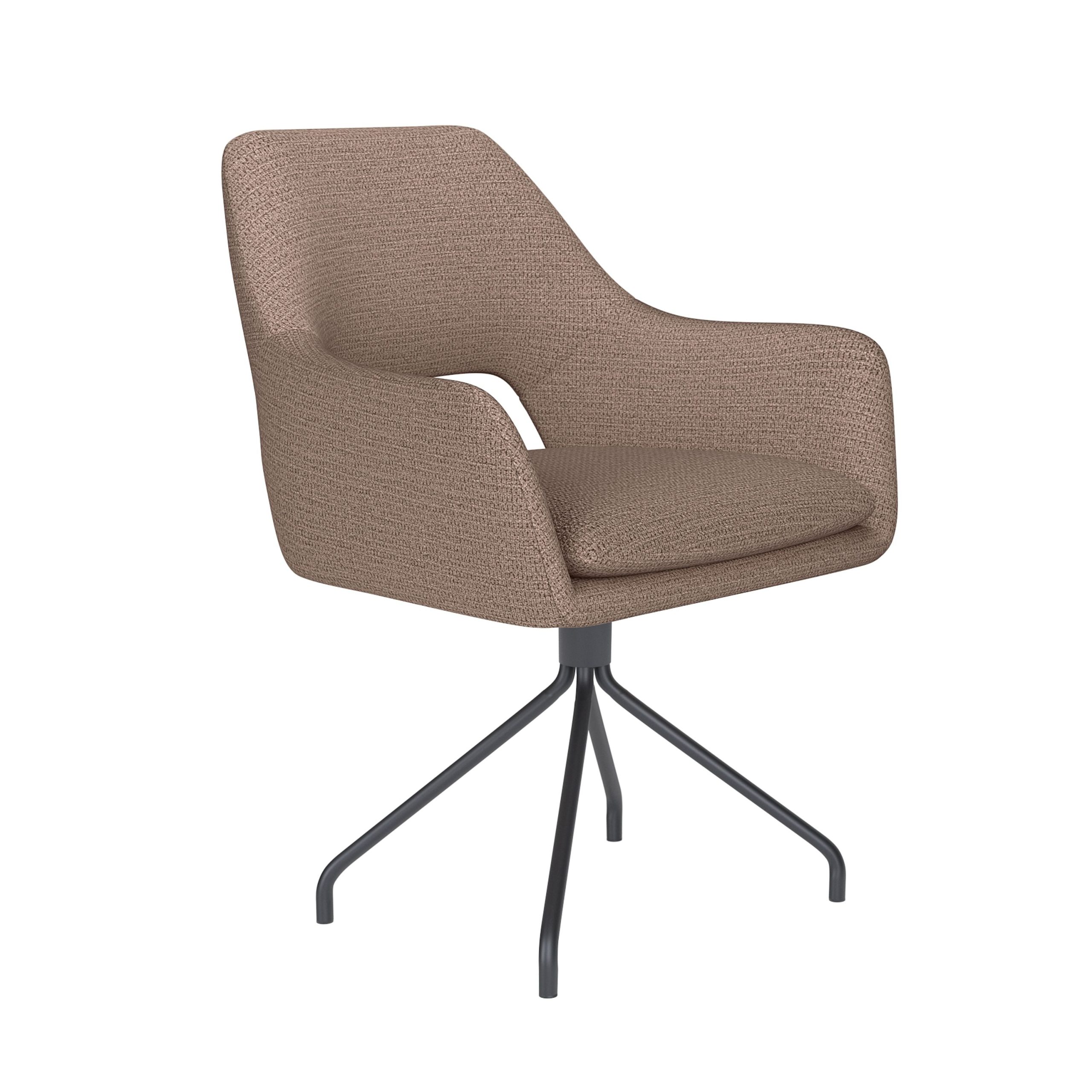 Housecraft Living Mos Eetkamerstoel Draaibaar Metaal Spider Taupe