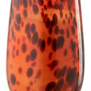 J-Line kaars Mia – glas – oranje/zwart – large – 230U J-Line kaars Mia – glas – oranje/zwart – large – 230U
