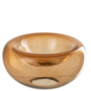 J-Line sierschaal Carol – glas – bruin – small J-Line sierschaal Carol – glas – bruin – small