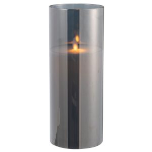 J-Line lamp Blinkend – glas – grijs – large – LED lichtjes