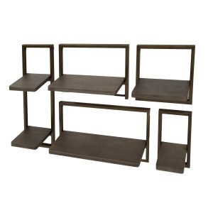 Giga Meubel Wandschap Ferro – Metaal – Set van 5 – 65x18x35cm Giga Meubel Wandschap Ferro – Metaal – Set van 5 – 65x18x35cm