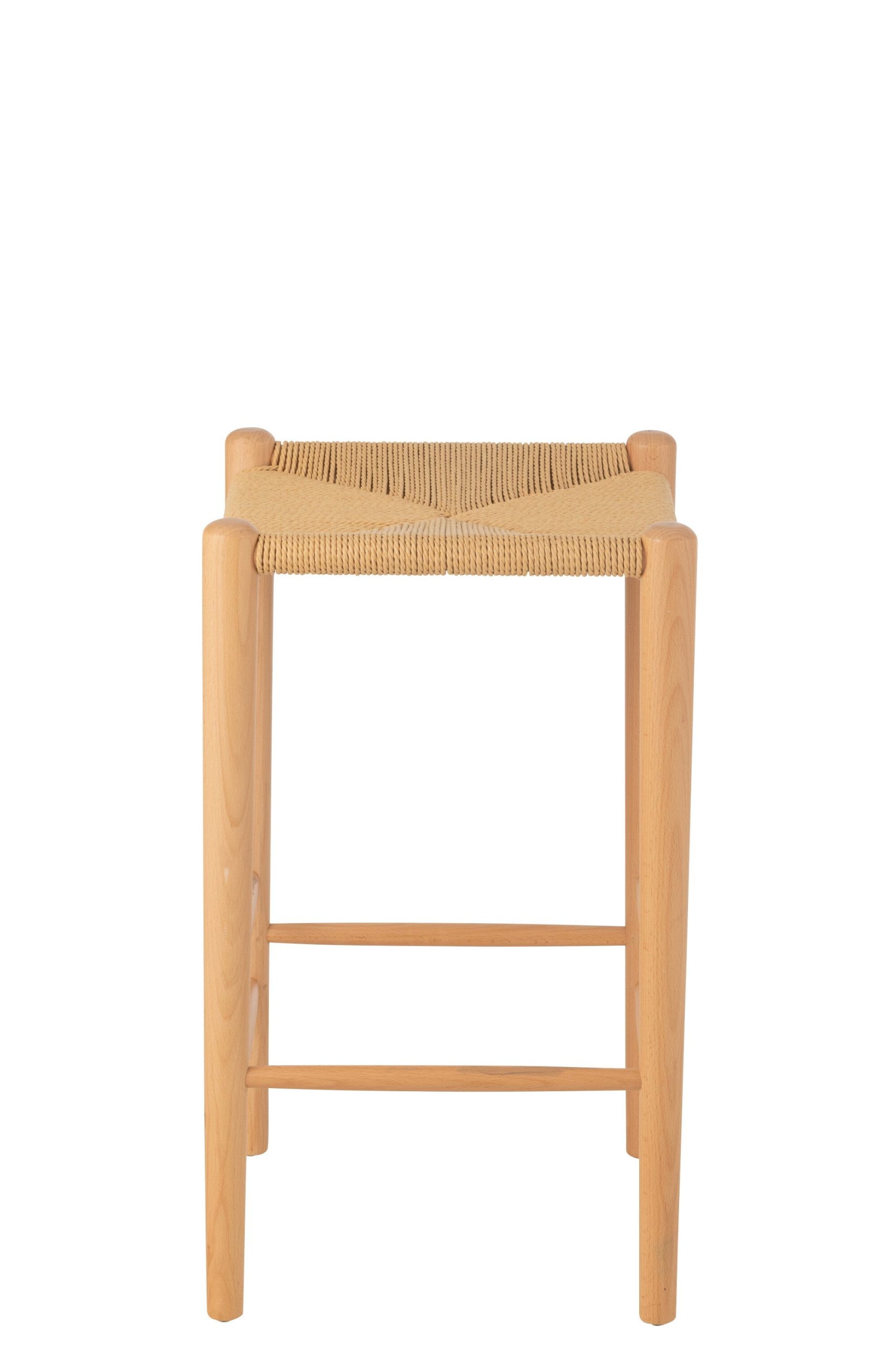 J-Line barkruk Orientaal - essenhout/touw - naturel