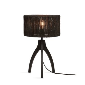GOOD&MOJO tafellamp Iguazu – zwart – Ø30cm