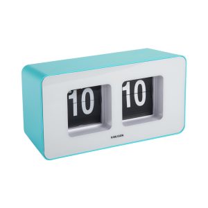 Karlsson wandklok Funky Flip – blauw – 7×17.7×9.2cm