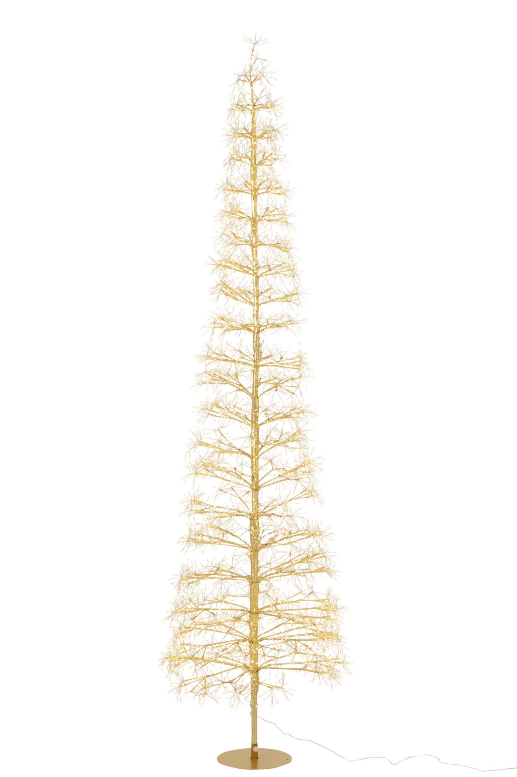 J-Line decoratie Boom - warm witte - ijzer - goud - extra large - LED