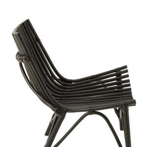 J-Line stoel Rotan – jute – zwart
