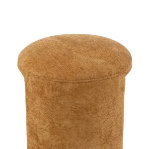 J-Line kruk Rond – textiel – oker J-Line kruk Rond – textiel – oker