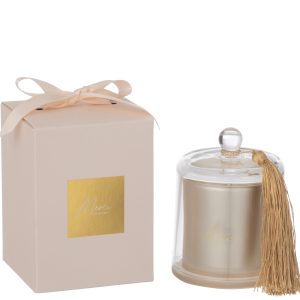 J-Line geurkaars Stolp Merci – Elderflower – glas – beige – small – 30
