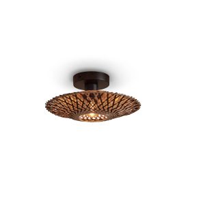 GOOD&MOJO plafonnière Kalimantan – bruin – Ø30cm GOOD&MOJO plafonnière Kalimantan – bruin – Ø30cm