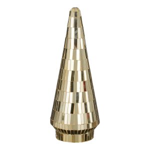 House of Seasons Decoratie Kerstboom – H33 x Ø13 cm – Glas – Goud
