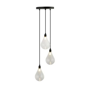 HOME DELUXE Hanglamp van glas CELIA Transparant – 3-lichts HOME DELUXE Hanglamp van glas CELIA Transparant – 3-lichts