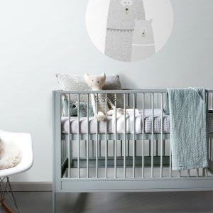 ESTAhome zelfklevende behangcirkel beren moeder en kind lichtgrijs – Ø ESTAhome zelfklevende behangcirkel beren moeder en kind lichtgrijs – Ø
