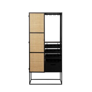 Housecraft Living Guuji Wijnkast/ Drankkast/ Barkast Hoog Rotan/ Metaa