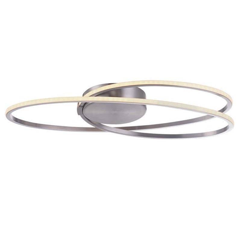 Freelight plafondlamp Ophelia - 1 lichts - 49 x 10 cm - mat chroom