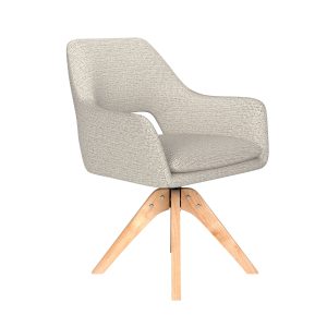 Housecraft Living Mos Eetkamerstoel Draaibaar Hout Off-White – Beige