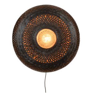 GOOD&MOJO wandlamp Andes – zwart – Ø60cm