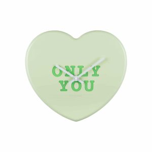 Karlsson wandklok Heart Candy – groen – 30×6.2x27cm