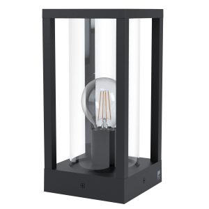EGLO sokkellamp buiten Cascinetta – e27 – 30,5 cm – zwart