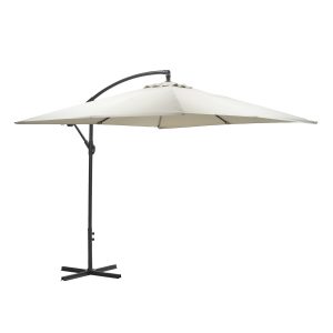 Corfu parasol – 250×250 cm – carbon black – zand Corfu parasol – 250×250 cm – carbon black – zand