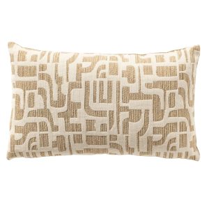 FABIA – sierkussen 30×50 cm – Incense – bruin, wit