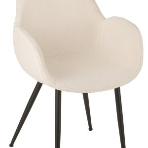 J-Line stoel – stof/metaal – wit