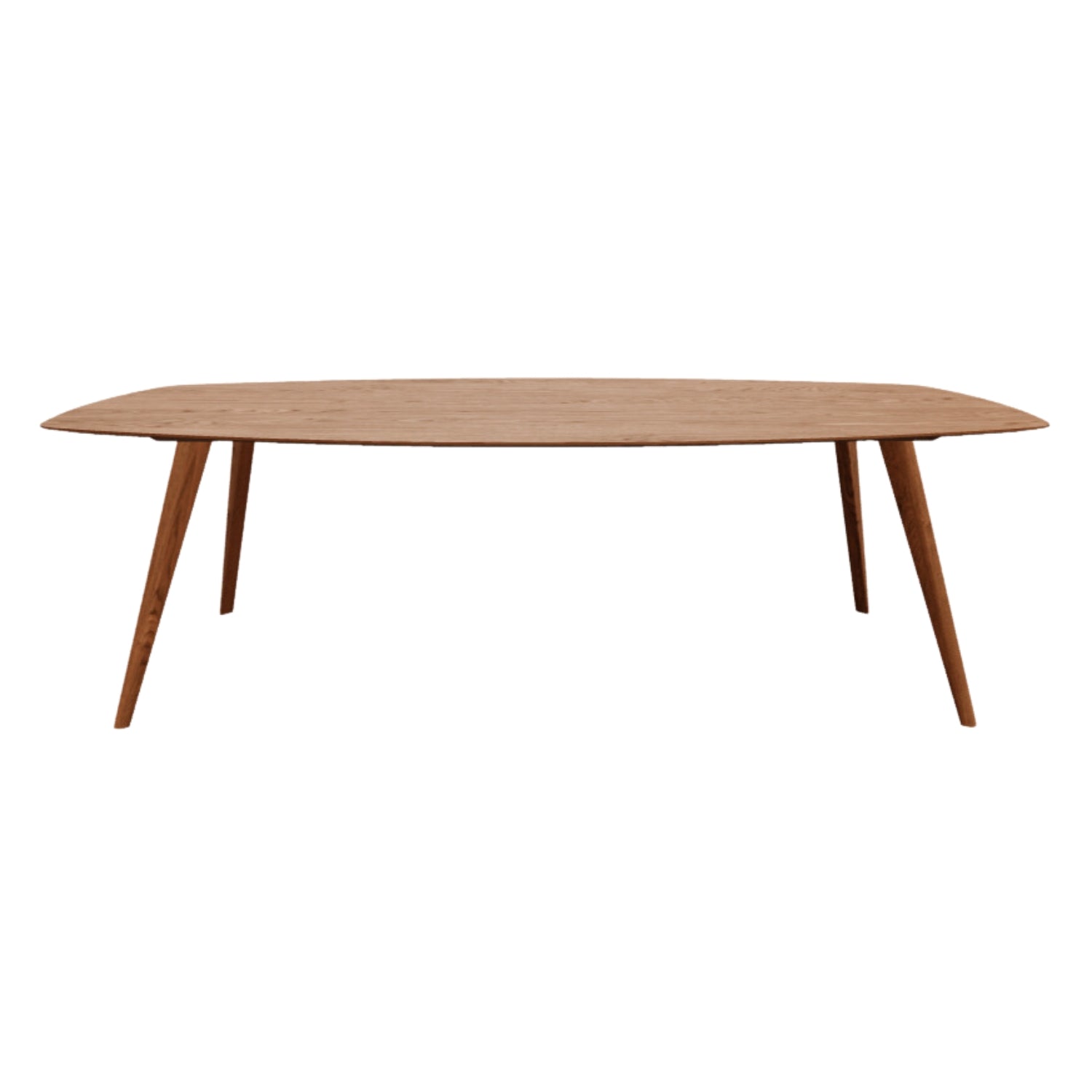 HelloTable eettafel Novum 15 - semi ovaal - 250x120 cm - eiken tabacco